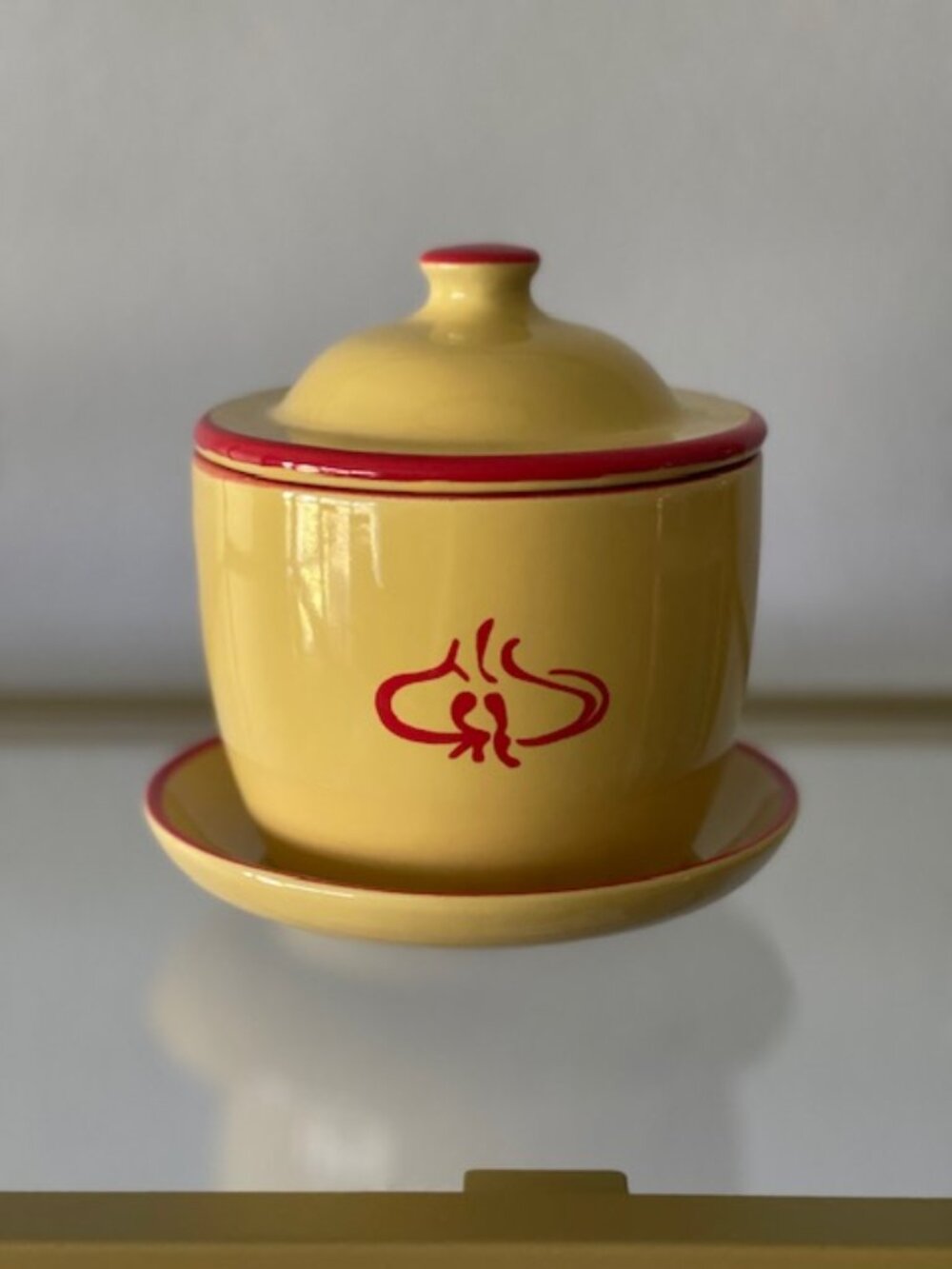 Clayton Stoneware Ceramic Jar/Garlic Keeper and Grater Plate